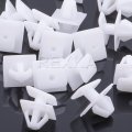Rexka 25pcs Cowl Top Hinge Cover Retainer Clips For Honda Fit 2009-2013 Ev 2013-2014 White Nylon Fasteners Replaces 