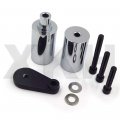Smt-no Cut Aluminum Frame Slider Protector Compatible With 2003-2005 Yzf R6 2006-2009 R6s Chromed B00rued5tc