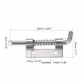 Uxcell 10pcs Carbon Steel Lock Bolt Spring Loaded Pin Latch 56mm Long Left
