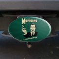 Marijuana It S A Lungful Of Fun Funny Humor Retro Oval Tow Trailer Hitch Cover Plug Insert