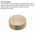 Uxcell Knurled Thumb Nuts 2pcs M8 X D20mm H7mm Brass Nut Flat Head Blind Hole Lock Adjusting For 3d Printer Parts