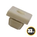 License Plate Retainer Nuts Nylon White Coarse Thread Alx-pau-rb-848-014-cl360a50 33 Piece Set For Front Vehicle Specific Fit