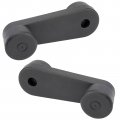 Trq Front Window Crank Handle Black Lh Rh Pair For Hd Freightliner Truck New 
