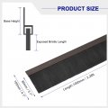 Uxcell 2pcs Door Brush Bottom Sweep H-shape Aluminum Alloy Base With 3 1-inch Nylon For Home Industrial 39-inch L X 4 W Brown