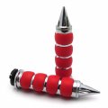 Httmt Trhb114a-22- Motorcycle Chrome Red 7 8 22mm Handlebar Grips Compatible With H-d V-rod Night Street Rod Suzuk Volusia 800