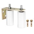 1 Set Slide Gate Guide Roller 3 94 L-rear Post Bracket Nylons Adjustable Sliding Hardware Roller Kit For Grates Barn Rolling 