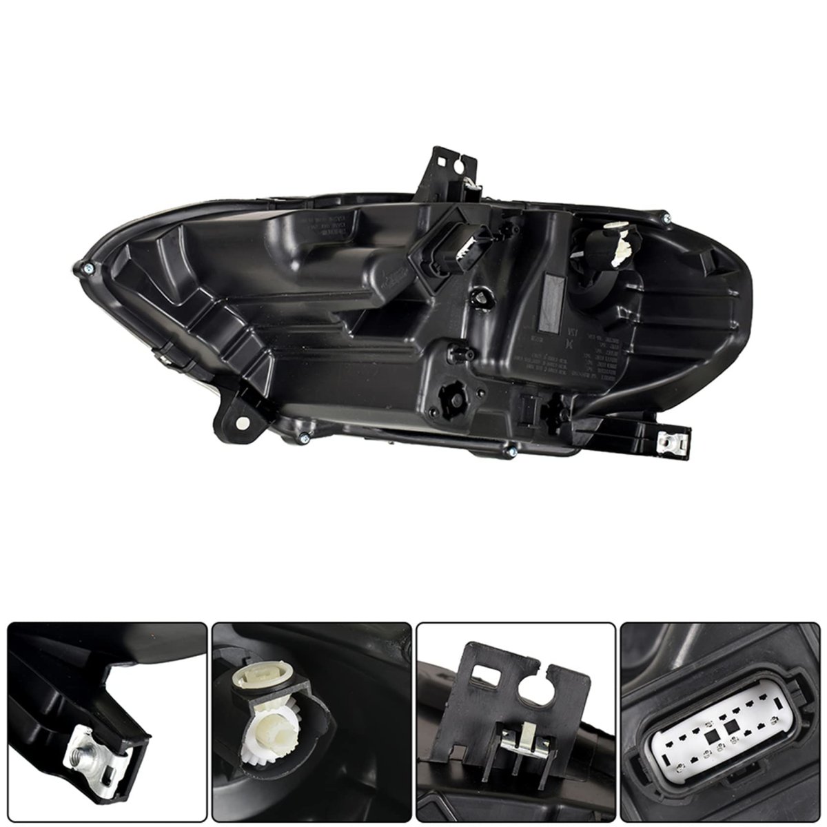 Fo2503369 Rh Headlight Assembly With Drl Replacement For 2018-2020 Mustang Projector Headlights Jr3z13008a