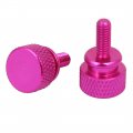 Uxcell Computer Pc Case M4x10mm Shoulder Type Knurled Thumb Screw Fushcia 10pcs