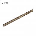 Uxcell 2pcs 8 7mm Cutting Dia Round Shank High-speed Steel Cobalt Metric Twist Drill Bit Rotary Tool
