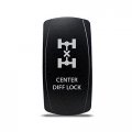 Ch4x4 Rocker Switch Center Diff Lock Symbol Green Led