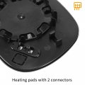 X Autohaux Car Rearview Mirror Glass Replacement With Backing Plate Heated Right Passenger Side For Bmw 135i 335i 328i 335d