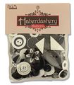 Buttons Galore Haberdashery Button Black White 