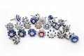 Jgarts Set Of 25 Blue And White Hand Painted Ceramic Pumpkin Knobs Cabinet Drawer Handles Pulls 