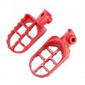 Qiilu Yamaha Pw80 Foot Pegs 2 Pcs Motorcycle Aluminum Alloy Red Left Right Footrest Fit For Pw50 Tw200 Pw 50 80 Tw 200 Dite