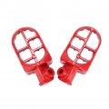Qiilu Yamaha Pw80 Foot Pegs 2 Pcs Motorcycle Aluminum Alloy Red Left Right Footrest Fit For Pw50 Tw200 Pw 50 80 Tw 200 Dite