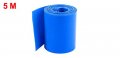 Uxcell 5m 16ft Long 64mm Width Blue Pvc Heat Shrinkable Tubing Shrinking Sleeve Cover Wrap For Aa Battery Pack