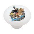 Viking On Horse Decorative High Gloss Ceramic Drawer Knob 