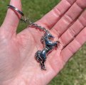 Silver Bucking Bronco Keychain 4 In Long 10 Pack Horse Shape Lightweight Modern Keychains With Split Ring Closure