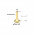 Uxcell Knurled Thumb Screws M6x25mm Flat Brass Bolts Grip Knobs Fasteners For Pc Electronic Mechanical 2pcs
