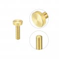 Uxcell Knurled Thumb Screws M6x25mm Flat Brass Bolts Grip Knobs Fasteners For Pc Electronic Mechanical 2pcs