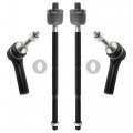 4pcs Front Inner Outer Tie Rod Ends For 2009 Ford Taurus X Mercury Sable Flex Ev800580 Es800222 