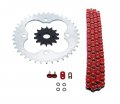 Cycle Atv Red O Ring Chain Sprocket Silver 14 39 520-96l Fits Honda 1990-2004 400ex Trx400ex Trx400 Trx 400 Ex
