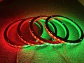 Sando Tech 4pcs 10 Dream Color Chase Led Speaker Lights Rgb Car Rings Spacer Ring Light Kit Coxial Multiple Fit For Truck Boat