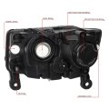 Auto Dynasty Black Housing Clear Side Projector Headlight Tool Kit Compatible With Jeep Grand Cherokee 14-16