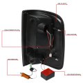 Auto Dynasty Pair Of Black Housing Smoke Lens Full Led Tail Lights Brake Reverse Lamps Compatible With Ford F-150 Lobo 04 05 06