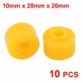Uxcell Vehicle Car 10 Pcs Orange Rubber Shock Absorber Bushings 10mm X 28mm 20mm