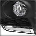 Auto Dynasty Compatible With Honda Civic Sedan Coupe Pair Of Bumper Driving Led Drl Fog Lights Switch Chrome Lens