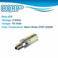 Hqrp 2-pack E12 Candelabra Base Led Bulb Warm White Ac 110v For Ceiling Fan Chandelier Indoor Lighting Drill Press