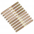 M10x120mm Hanger Bolts 12pcs Double Head Thread Dowel Screws For Wood Furniture Connecting 