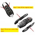 M Jvisun Forged Carbon Fiber Key Fob Cover Porsche 718 911 Carrera 918 Spyder Boxster 981 Cayenne 92a Cayman Macan For Panamera