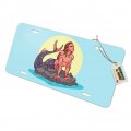 Graphics More Merman Male Mermaid Basking On Rock Novelty Metal Vanity Tag License Plate