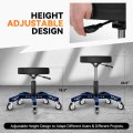 Auto Dynasty Rolling Mechanic Stool Height Adjustable Heavy Duty Roller Creeper Garage Shop Seat With Padded For Workshop