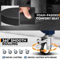 Auto Dynasty Rolling Mechanic Stool Height Adjustable Heavy Duty Roller Creeper Garage Shop Seat With Padded For Workshop