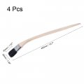 Uxcell Bent Radiator Paint Brush 16 Length 1 5 Width Bristle With Long Wood Handle For Wall Treatment Black 4pcs