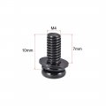 Uxcell M4 X 10mm Carbon Steel Phillips Pan Head Machine Screws Bolts Combine With Spring Washer And Plain Washers 50pcs