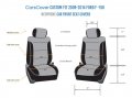 Carscover Custom Fit 2009-2014 Ford F150 F250 F350 Pickup Truck Neoprene Car Front Seat Covers Gray Black Sides Driver