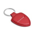 Dodge Red Shield-shape Style Genuine Leather Key Chain Official Licensed