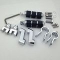 Xkh Group Motorcycle Chrome Footrest Foot Pegs With 1 25mm Clamps For Yamaha V-star Xvs1300 Xvs650 Xvs950 Xvs1100 Xv1600 Xv1700