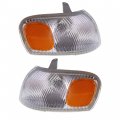 Waltyotur 1 Pair Front Left Right Parking Turn Signal Lights Corner Lamp Drl Kit Replacement For Toyota Corolla 1998 1999 2000