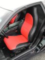 Artificial Leather Custom Fit Front Seat Covers For 1997 2004 Chevy Corvette C5 Black Red Faux Waterproof 2 Piece Set 