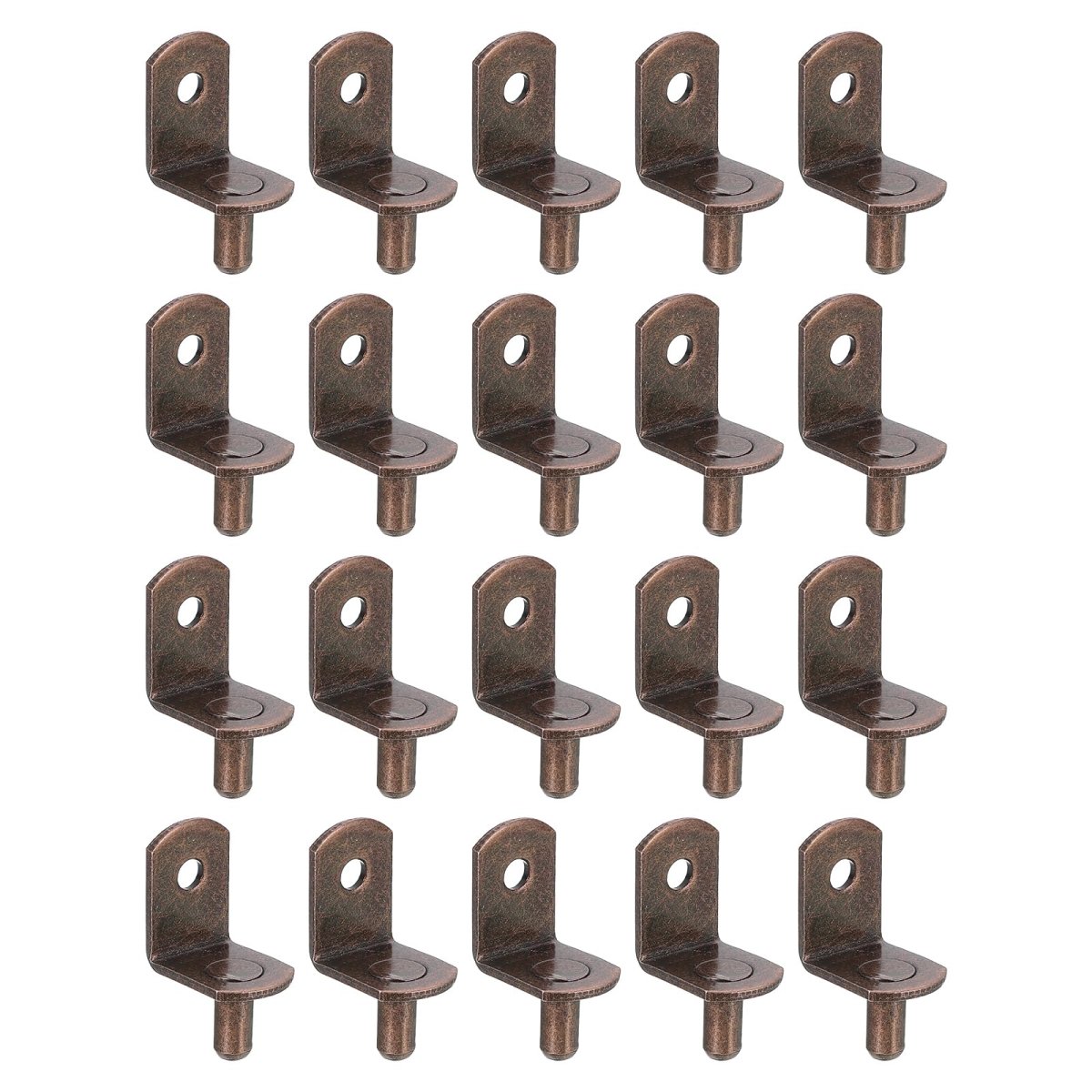 50 Pcs L Shaped Shelf Support Pegs 5mm Metal Pins For Kitchen Cabinet Bookcase Red Bronze 0 2 In Diameter 1 Overall Length