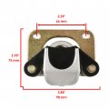 Caltric Rear Left Brake Caliper With Pads Compatible Polaris Ranger 570 Intl 2014 Etx 2015