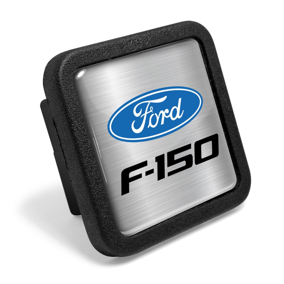 Ford F-150 Trailer Tow Hitch Receiver Cover Silver Rubber Heavy Duty 2 In Plug For Class 3 And 4 Officially Licensed Hcfd Rsl