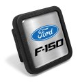 Ford F-150 Trailer Tow Hitch Receiver Cover Silver Rubber Heavy Duty 2 In Plug For Class 3 And 4 Officially Licensed Hcfd Rsl