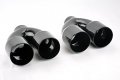 Dual 4 0 Quad Style Gloss Black Exhaust Tips For Ford Mustang 1986-2017 