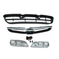 Secos Upper Grill Lower Front Grille For Honda Accord 4-door Sedan 2006 2007 Replace 71121sdaa10za 71121sdca10za 71122sdaa10 